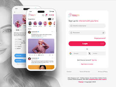 Fansty website design